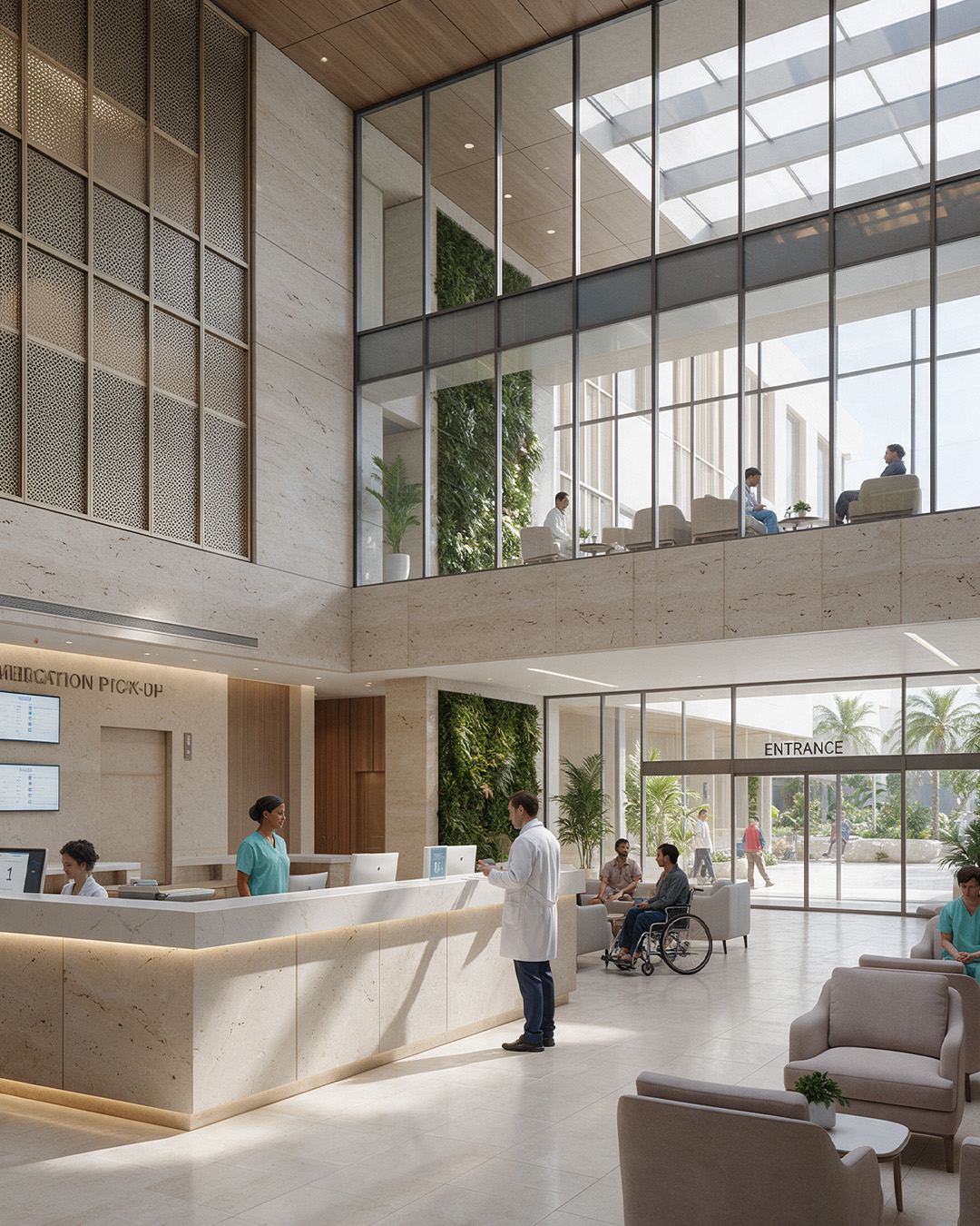 Hospital Reception Lobby