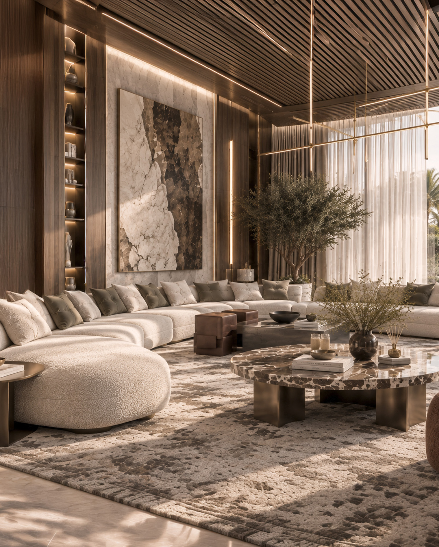 Ivory Boucle: Sectional sofa upholstery